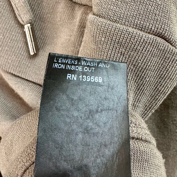 The Kooples Sport Lace Up Hoodie Sweatshirt in Taupe Brown Size XS - Picture 9 of 10